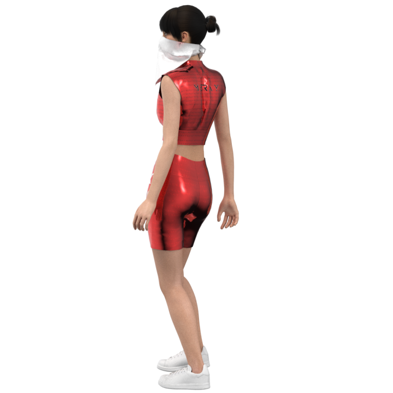 Me-Ray Red Biker Shorts